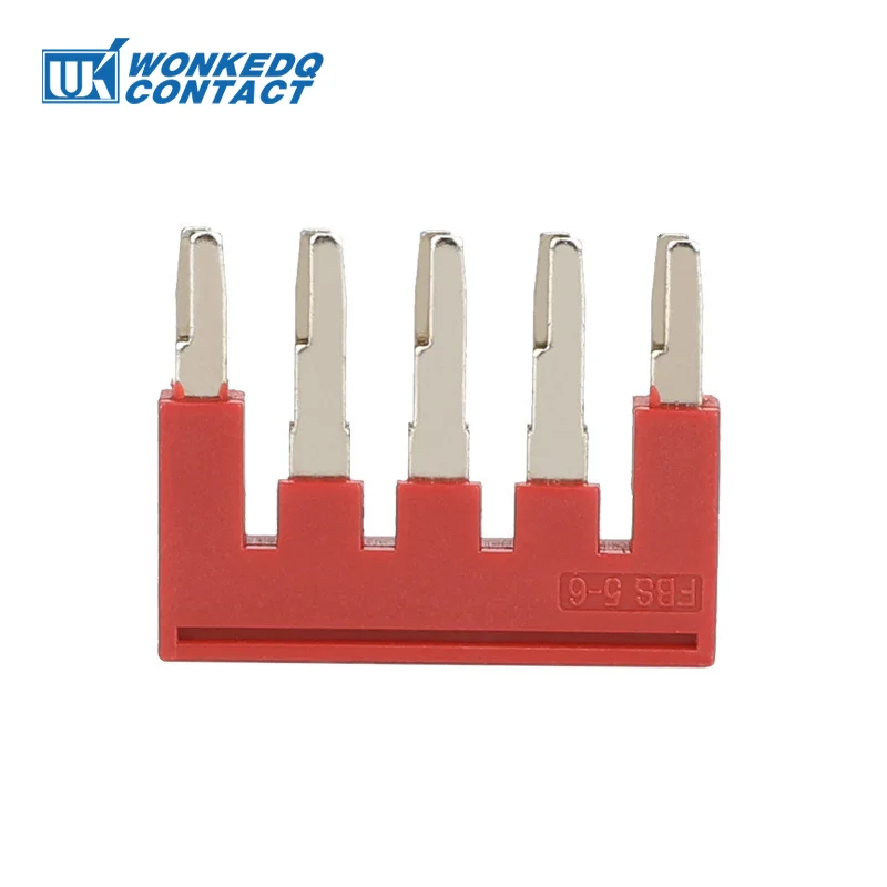 FBS 10-6 Jumper 2/3/4/5/10 Contacts PT4 ST4 Din Terminal Block Wire Connector Plug-In Bridge FBS2/FBS3/FBS4/FBS5-6 FBS10-6 1Pc din rail terminal block,jumper bridge,wire connectors