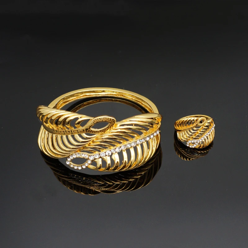 

new design african women bangle gold plating bangle gift wedding nice BRACELET with stone