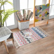 Ковры с кисточками в скандинавском стиле для гостиной, спальни, детской комнаты, Нескользящие декоративные ковры для дома, напольные коврики, коврики