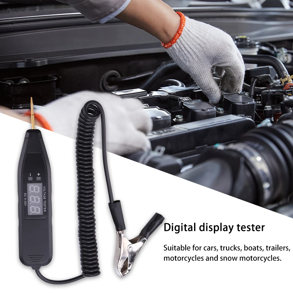 5-32V Car LCD Digital Electric Voltage Test Pen Power Probe Pencil Detector Non-Contact Circuit Motorcycle Testing Diagnostic |