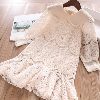 

5280 Lace Embroidery Princess Baby Girl Dress 2020 New Spring Party Wedding Kid Dress For Girl Wholesale Children Clothes Lot