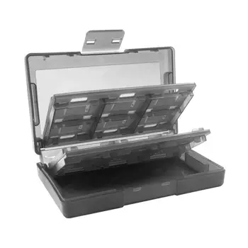 

Portable 24IN1 Card Box Game Cassette Box For Switch 24+2 Grid Cassette Box Game Card Storage Box Black