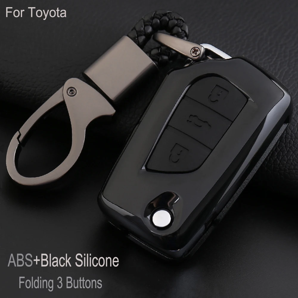 3 кнопки силикон + ABS искусственная кожа для Toyota Auris Corolla Avensis Verso Yaris Aygo Scion TC IM 2015 2016