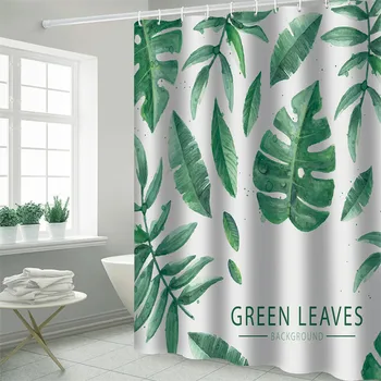 

2020 New Bathroom Waterproof Shower Curtain with 12 Hooks 3D Printed Soft Bathroom Polyester 180x180cm Dropshipping #2035