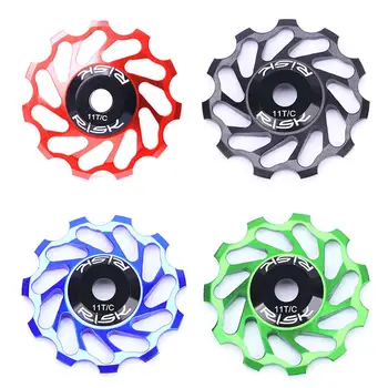 

Risk 11T MTB Bicycle Rear Derailleur Aluminium Alloy Bike Bicycle Rear Derailleur Guide Roller Idler Bearing Wheel Pulley