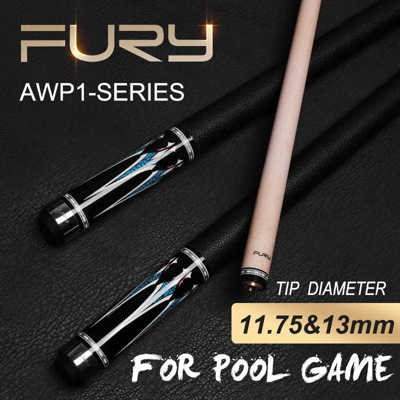 Fury Pool Cue AWP Series 11.75mm / 13mm American Maple Shaft Ocean