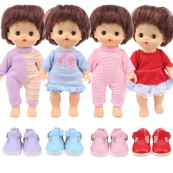 Vêtements de poupée en coton, pyjama de poupée, chaussures en toile, 2 pièces/ensemble pour bébé Mellchan Nenuco, poupée Hermanita, cadeaux à notre génération, 25Cm 