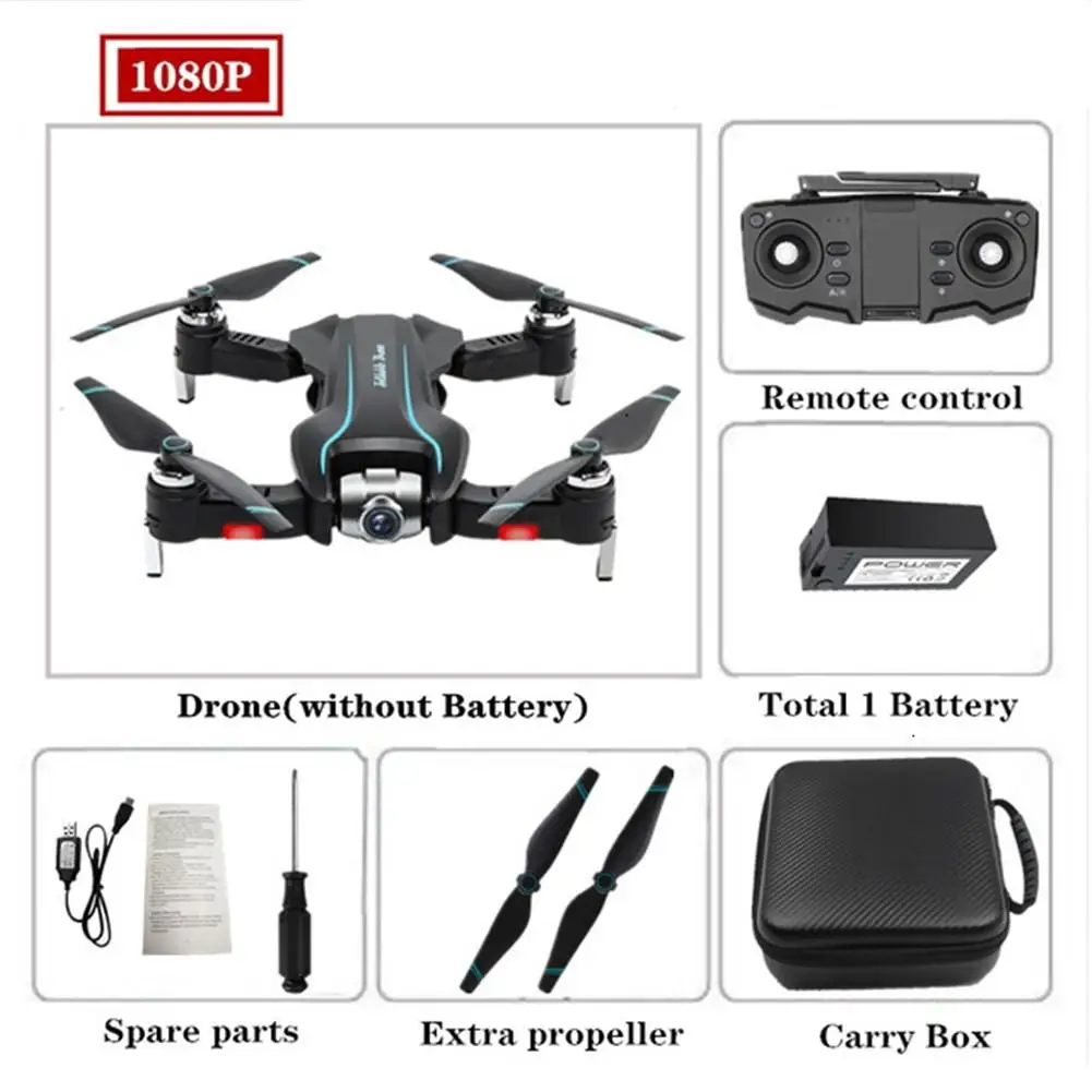 S17 Дрон 4k HD камера gps Дрон WiFi FPV 1080P без сигнала возврата RC вертолет полёт 15 минут Квадрокоптер Дрон с камерой - Цвет: Оранжевый