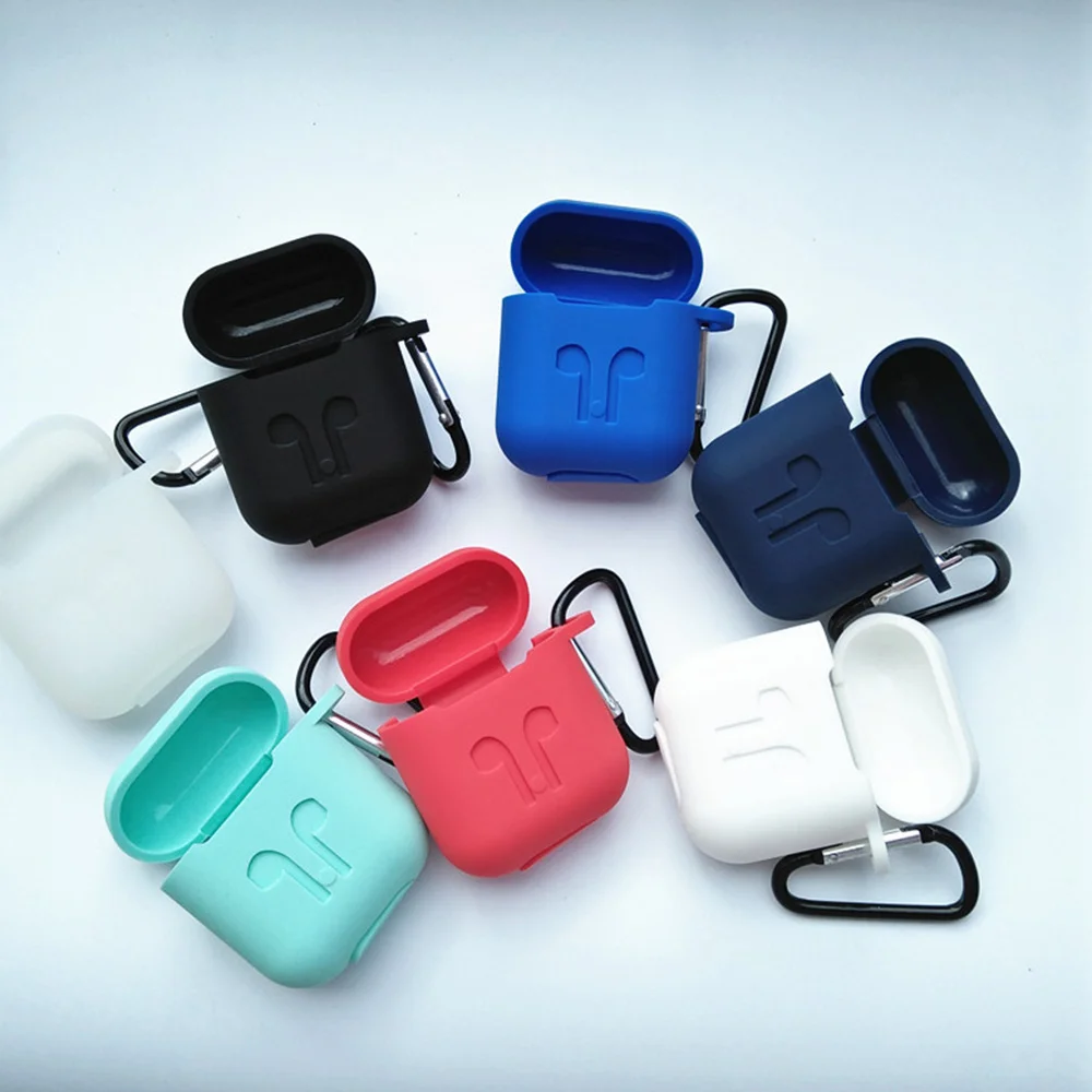 

Silicone Cases for Airpods 1 2 Serie Luxury Protective Earphone Cover Box for Apple Airpods 2 Case Shockproof Sleeve 11 Colors