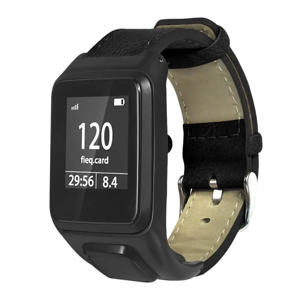 Для TomTom 2/3 SPARK серии Runner 2 3 серии Golfer 2 серии Adventurer gps часы кожаный ремешок для замены