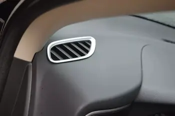 

For Mitsubishi Outlander 2016 2 PCS Matte Silver ABS Chrome Air Conditioning Vent Cover Trims Car Styling Auto Accessories