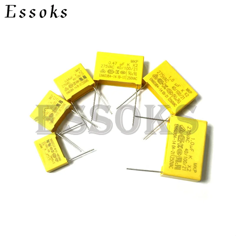 20PCS X2 Safety capacitor 275VAC 0.0047UF 472K 275V Pitch 10mm Polypropylene film | Электронные компоненты и