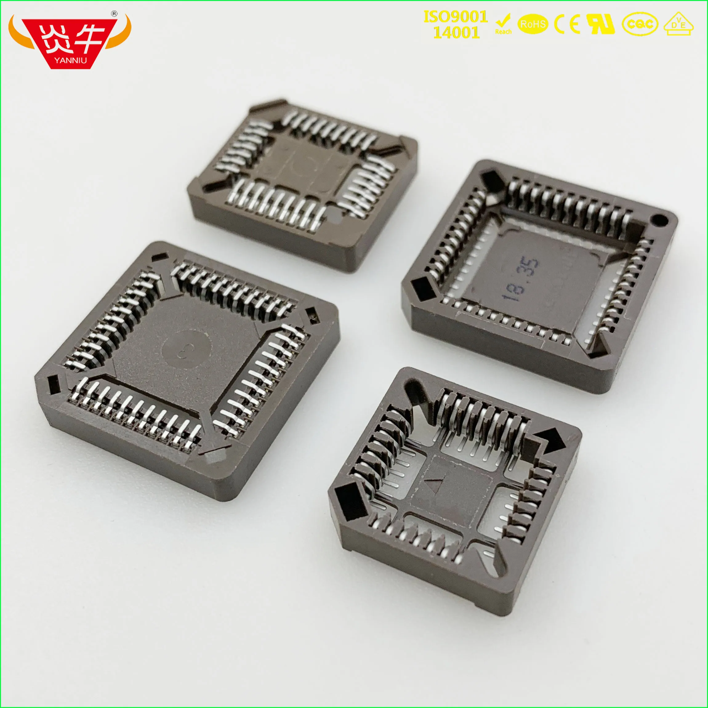 NEXTRON 20P 28P 32P 44P 52P 68P 84P SMT SMD PLCC IC SOCKET 1.27mm