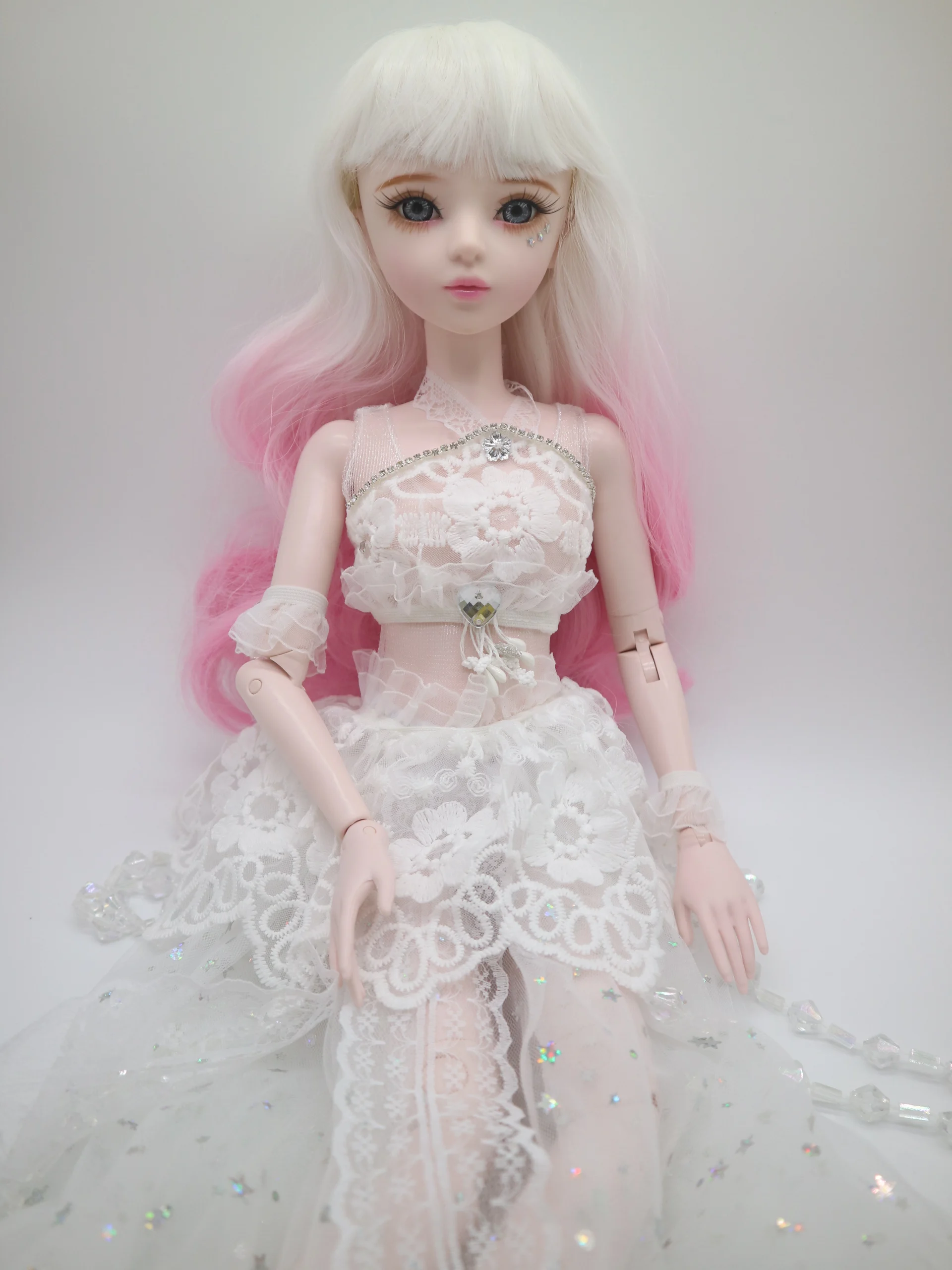 NEW 1/3 BJD Doll 56cm adult sex female Plastic joint moveable doll includes the doll clothes and shoes pink hair