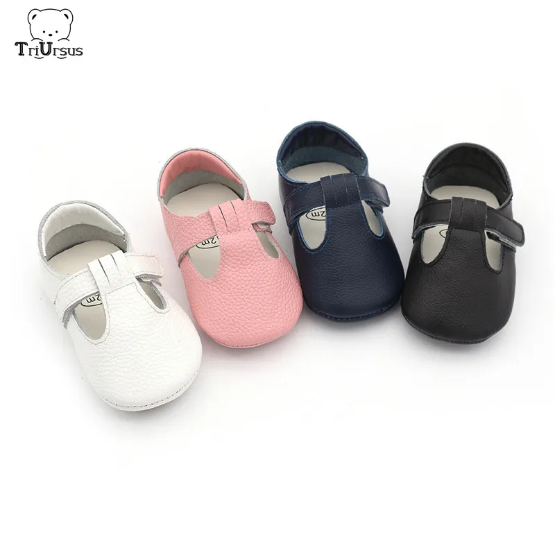 

Triursus Brand Baby Girl Mary Jane Shoes Genuine Leather T Strap Babies Shoes For Girls Cute Hard Sole Baby Girl Princess Shoes