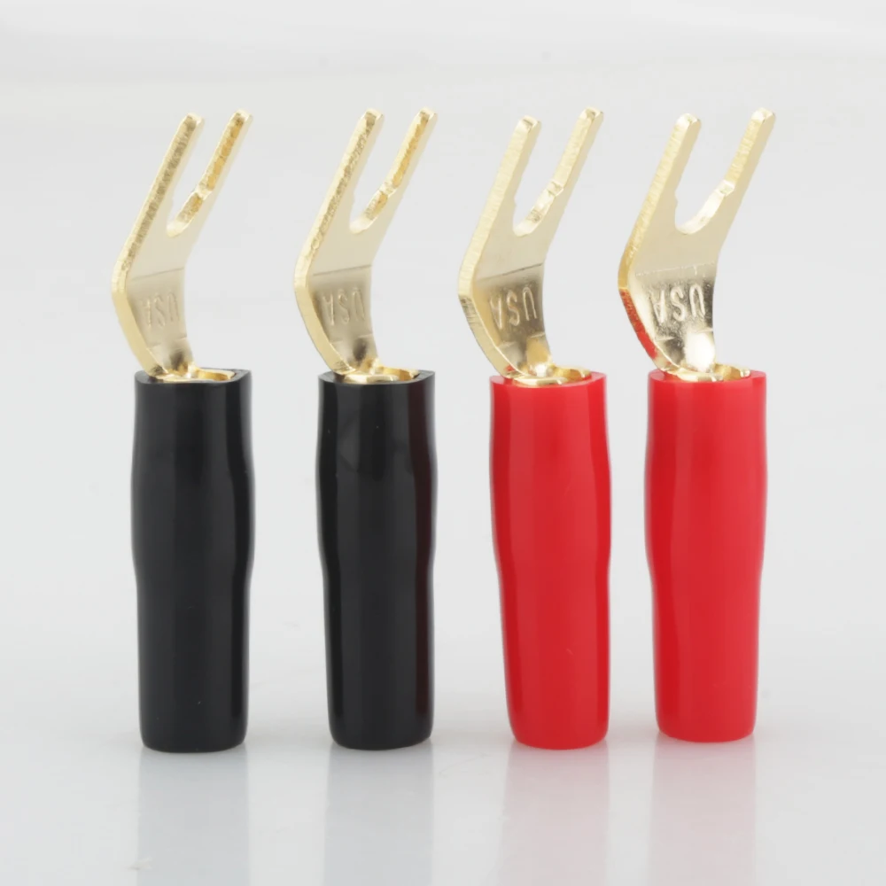 12 шт. высококачественный позолоченный штекер для динамика|speaker cable plug|plug speakerplug gold