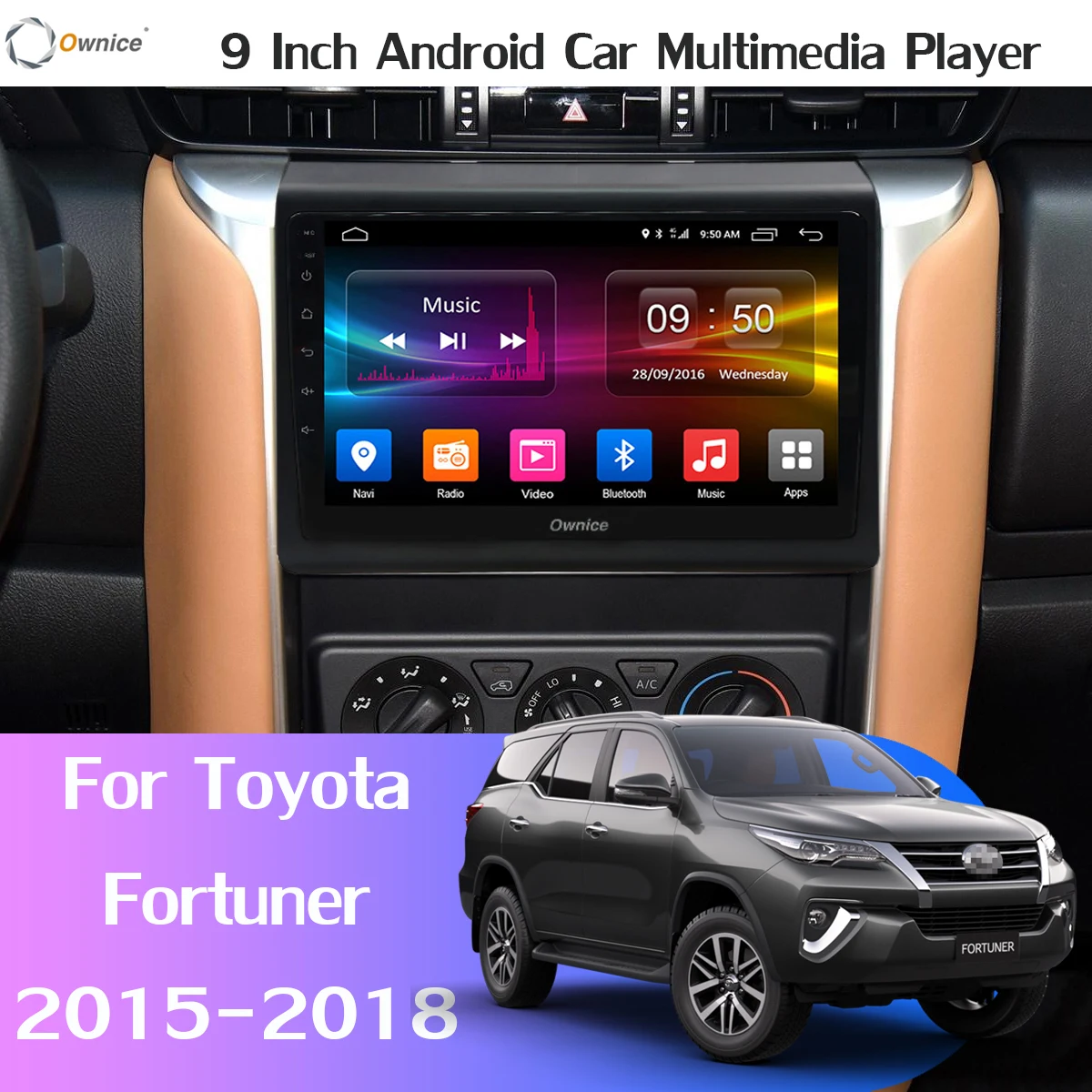 360 ° панорамная камера Android 9 0 4G + 64G SPDIF DSP CarPlay Автомобильный плеер для Toyota Fortuner 2015