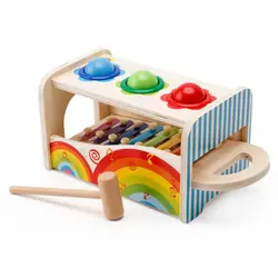 Радужный деревянный ксилофон фортепианный мяч 2 в 1 для игры, Детская развивающая игрушка, подарок на день рождения, Рождество
