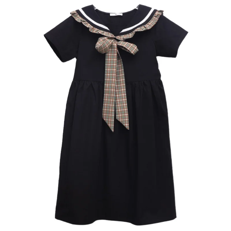 

Модное платье для девочек с большим бантом, элегантные Детские платья для девочек, новинка 2021, Хлопковое платье для подростков, клетчатое Лоскутное детское летнее платье, #6194