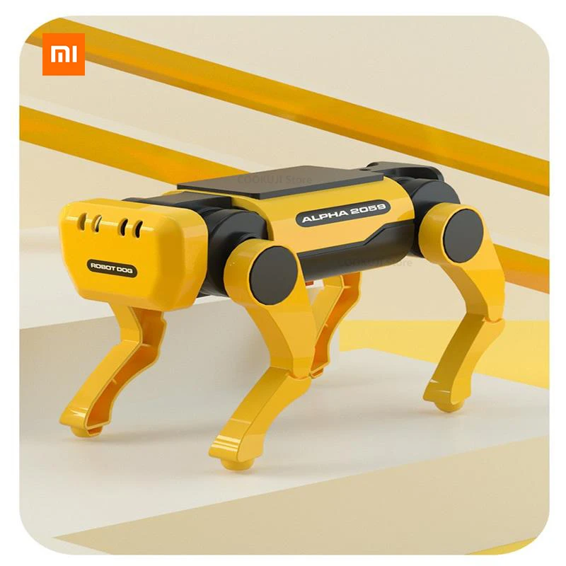Электрическая Механическая Собака Xiaomi Youpin на солнечной батарее корова Детская