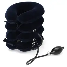 Надувное устройство для вытягивания шейки шеи, мягкий ошейник для шеи, подушка для снятия боли и стресса, поддерживающая подушка для шеи, 4 слоя