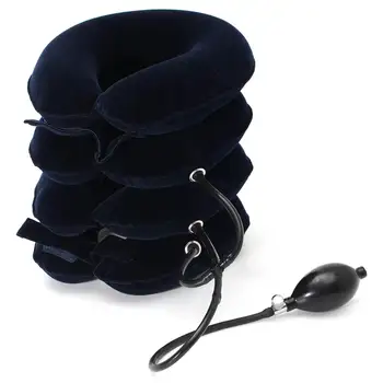 

Inflatable Air Cervical Neck Traction Device Soft Neck Collar Pillow Pain Stress Relief Neck Stretcher Support Cushion 4 Layer