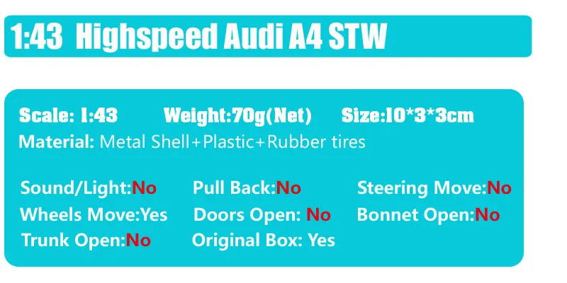 1/43 весы высокоскоростные маленькие Audi A4 STW ADAC No#45 Biela No#10 touring Diecasts& Toy Vehicles гоночный автомобиль игрушки модель акриловая коробка