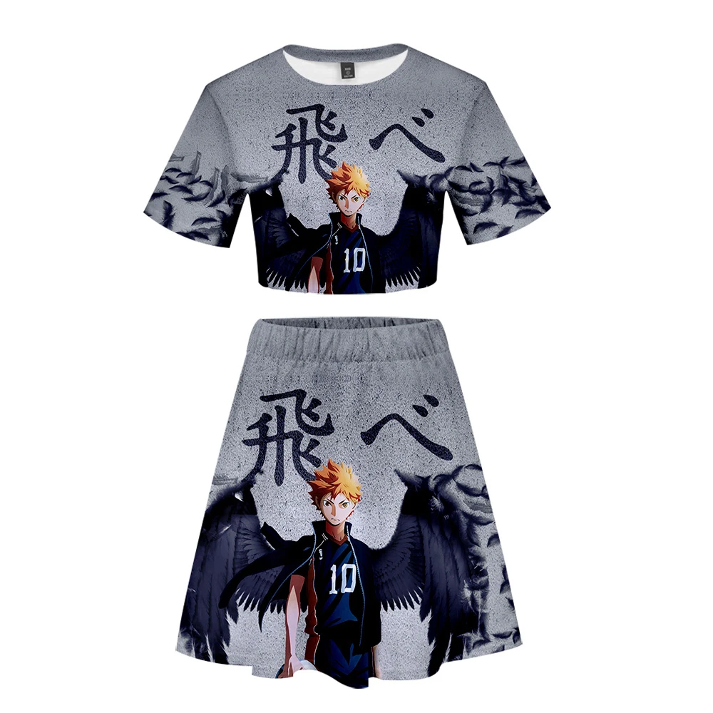 Haikyu! Костюмы в стиле Kpop Харадзюку с объемным рисунком пикантный комплект
