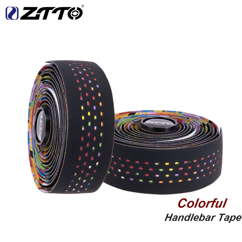 cheap ZTTO NEW Road Bike Bar Tape High Quality Toughness Vibration Damping Anti Vibration EVA PU Handlebar Bar Tape Wrap +2 Bar Plugs