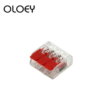 

30 PCS/Lot 221-413 Mini Fast Wire Connector Universal Wiring Cable Connector Push-in Conductor Terminal Block Wire Terminal