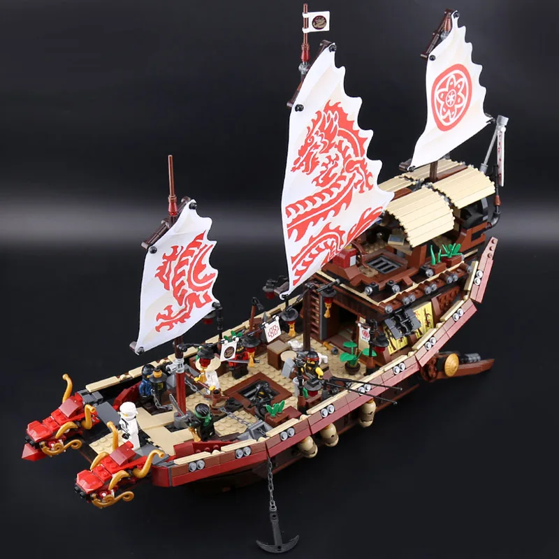 Us 684 5 Offking 8904306057 Ninjagoings Series The Destinys Bounty Model Building Blocks Set 70618 Classic Ship Education Kids Toy Gift In