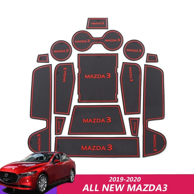 Противоскользящий коврик для MAZDA 3-, новинка, аксессуары для MAZDA 3, слот для ворот, противогрязный коврик для двери, гелевая Накладка для салона автомобиля
