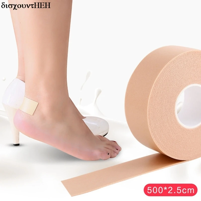 Cinta de yeso de goma multifuncional, Kits de primeros auxilios, envoltura elástica autoadhesiva, antidesgaste, almohadilla impermeable para el pie del talón, 1 rollo