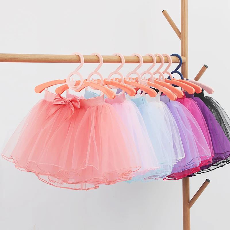 Wholesale Girls Ballet Tutu Skirts Pink Kids Fluffy Tulle Skirts White