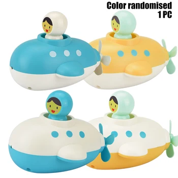 

Floating Bathtub Watercraft ABS Beach Cartoon Wind Up Water Spray Games Kids Toddler Baby Bath Squirter Submarine Toy