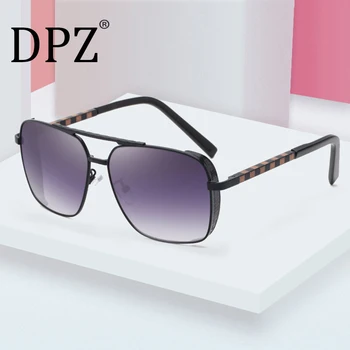 

2020 New Men's Retro Box Metal aviation Sunglasses Woman Trendy Fashion Luxury Brand Sunglasses UV400 Oculos De Sol