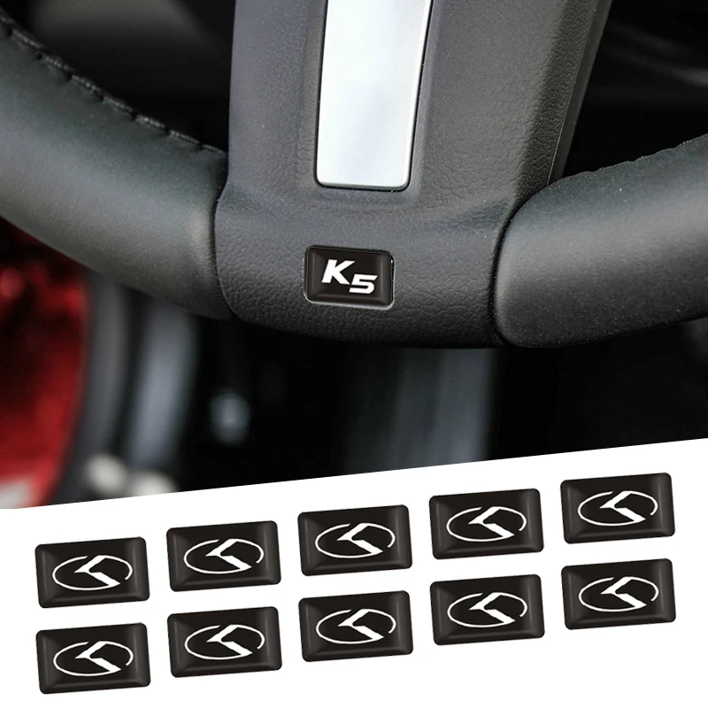 Для KIA K2 K3 K5 Sorento Sportage R Rio Soul 10 шт. 3D Декоративные наклейки K эмблема наклейка