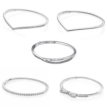 

Sparkling Alluring Brilliant With Row Shimmering Wish With Crystal Pan Bracelet 925 Sterling Silver Bead Charms