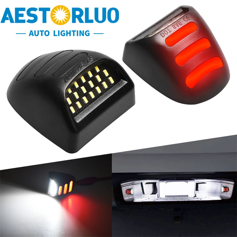 AESTORLUO 2pcs Factory Supply LED License Plate Light For Chevrolet Avalanche Silverado Suburban Tahoe GMC Cadillac Escalade | Автомобили