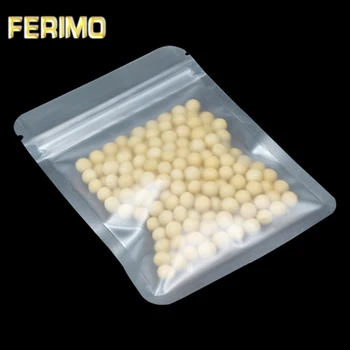 

12x20cm Frosted Plastic Zipper Bags Food Grade Resealable Ziplock Party Pouches Retail Matte Clear Packaging For Snack Candy Tea