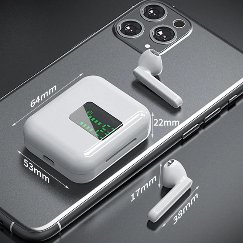 Original V5 0 Bluetooth Stereo Earphone Wireless Touch Ear hook Headset IPX7 Waterproof Battery LED Display Type c Charge Case