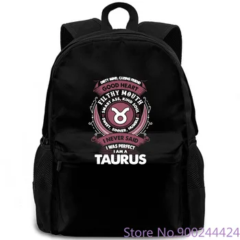 

Taurus Zodiac Signs Never Perfect Funny Slogan Women's , Women Flash Summer Crazy Women backpack