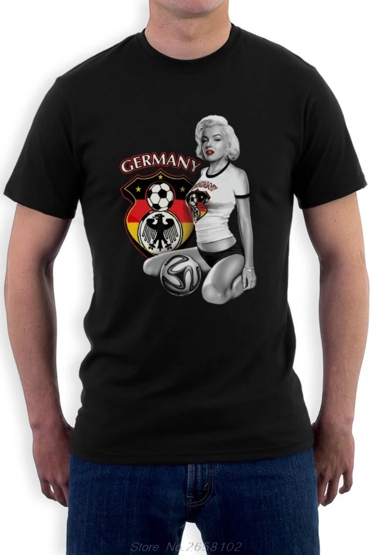 

2019 Hot Sale Fashion Summer Casual Man Good Quality Marilyn Monroe German Soccers T-Shirt Deutschland Tee Shirts
