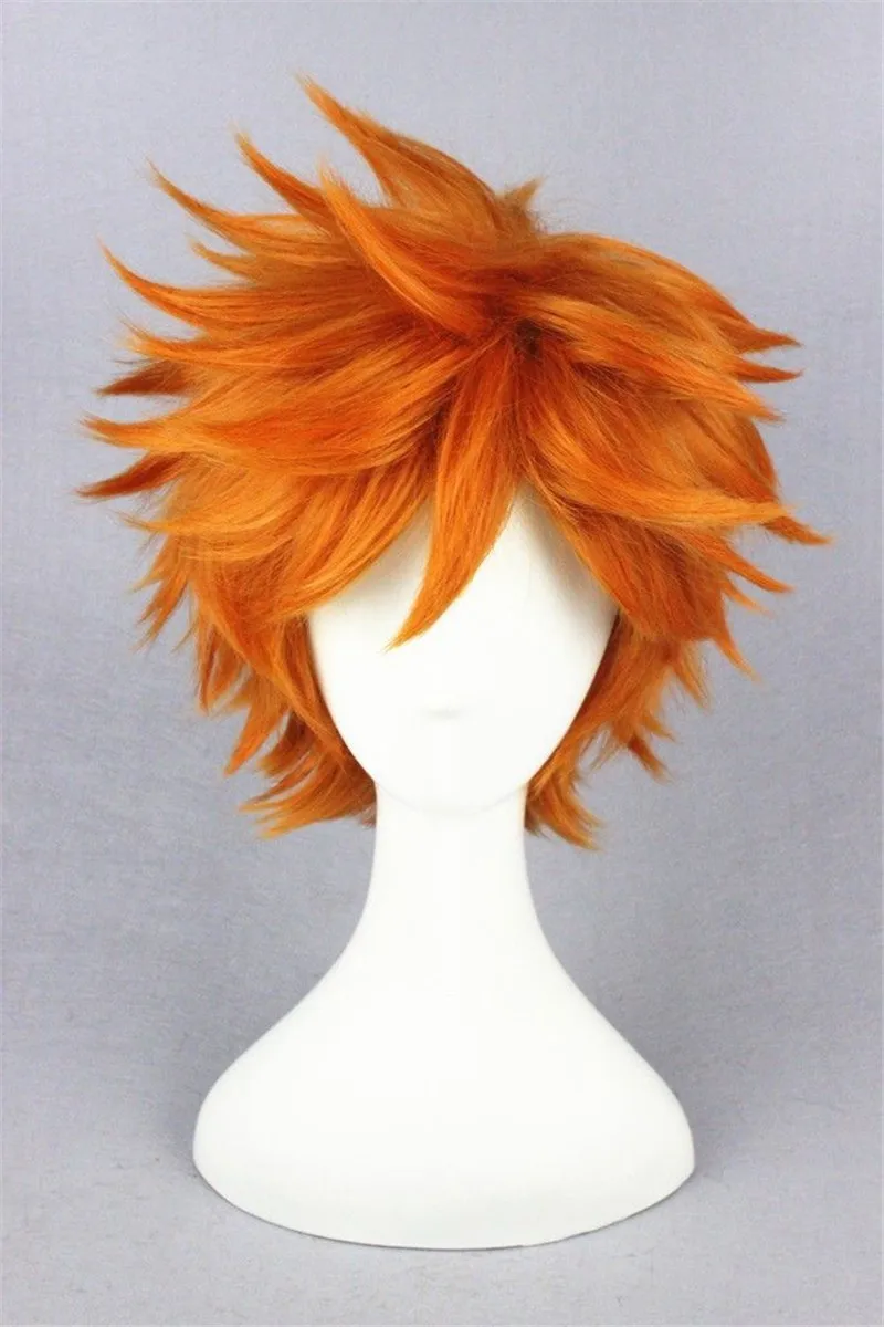 Аниме Haikyuu! Высокое качество! Парик для косплея Hinata Syouyou короткие оранжевые