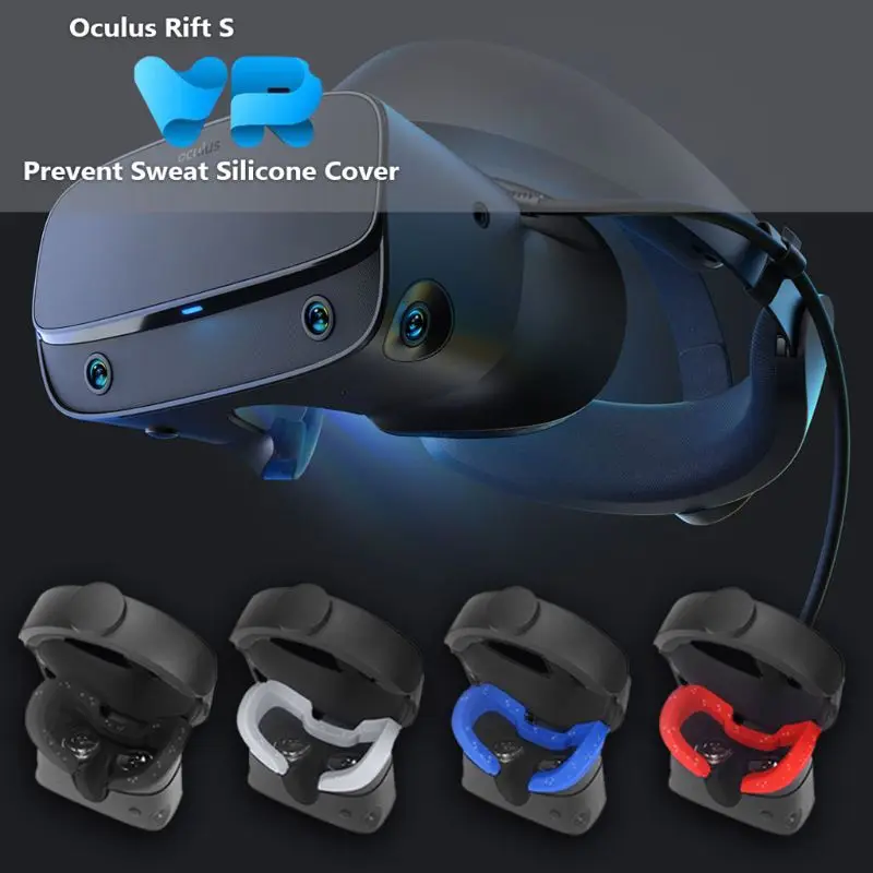 Мягкая силиконовая маска для глаз против пота, чехол для Oculus Rift S VR Glasses Q39D