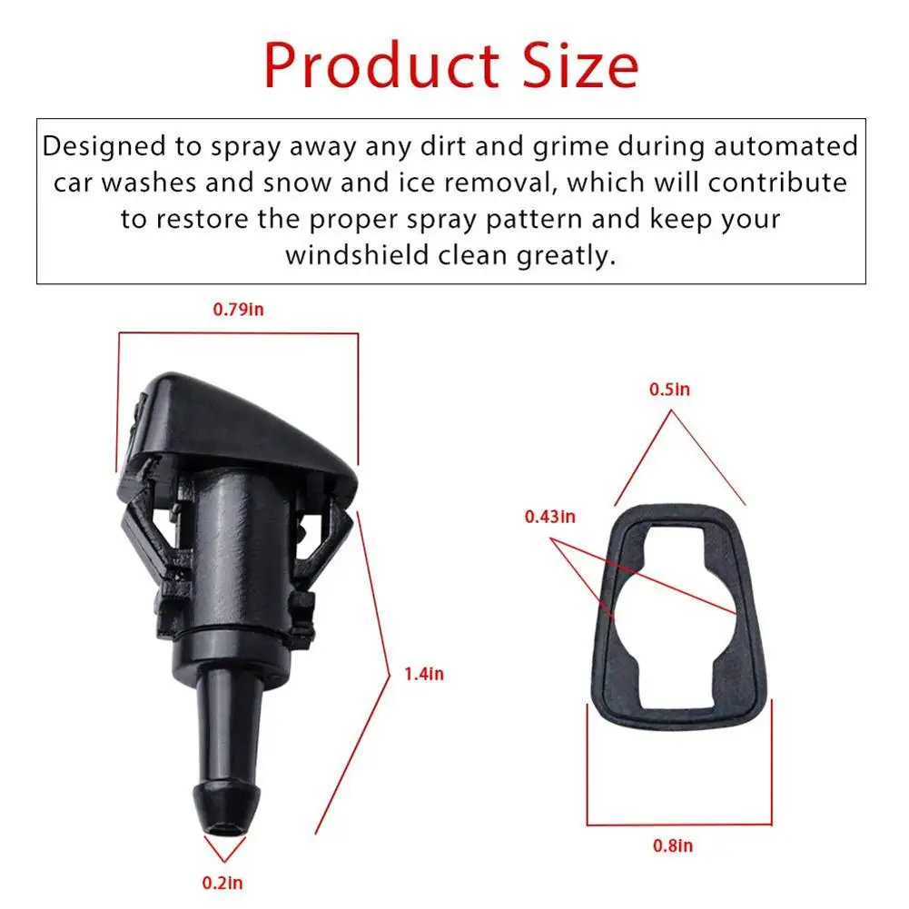 Передний стеклоочиститель комплект сопел с шланг для разбрызгивателя комплект для Chrysler, Dodge, Jeep, шайба и шланг для жидкостей с разъемом