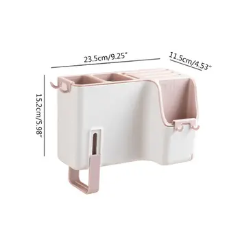 

Wall Mounted Cutlery Drainer Rack Utensils Organizer Spoon Fork Chopsticks Knife