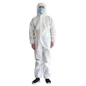 

Civil Siamese Protective Clothing Dust Suit Isolation Gown Clothes Non-Woven Cloth Disposable Clean 1 Piece