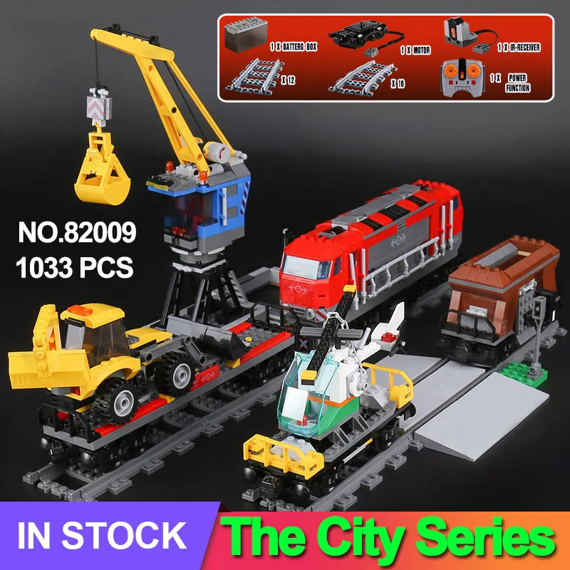 

Compatible legoingLYS Train 60098 02009 Building Block bricks city series Train Rail way Engineering Vehicle toys birthday Gift