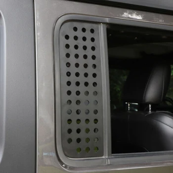 

Car Window Glass Decals Rear Cover Trim Aluminum Black 2PCS Accessory Parts